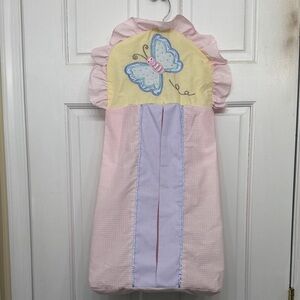 Adorable Butterfly Baby Diaper Bag with matching window valance.